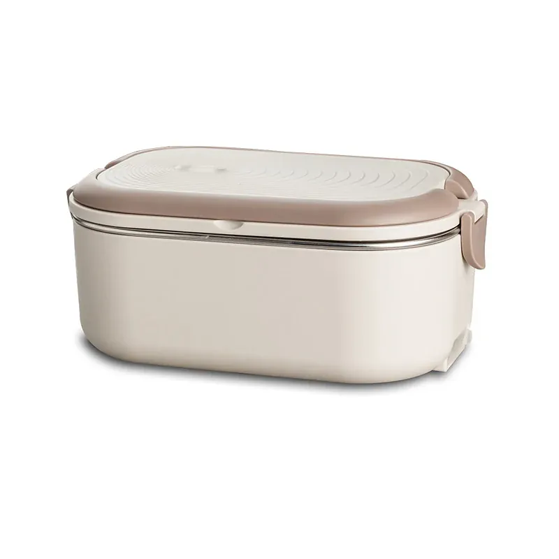 Lunch Box Chauffante Inox 1L 220V 18W | Boîte Chauffante Électrique