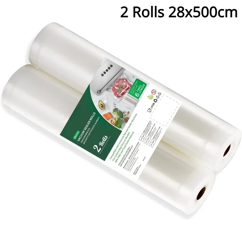 Sacs Sous Vide Embossés - Lot de 2 Rouleaux Hermétiques