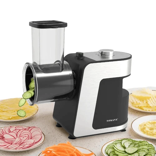 Coupe-légumes Électrique 5 en 1 — 500 W avec 5 Lames Interchangeables