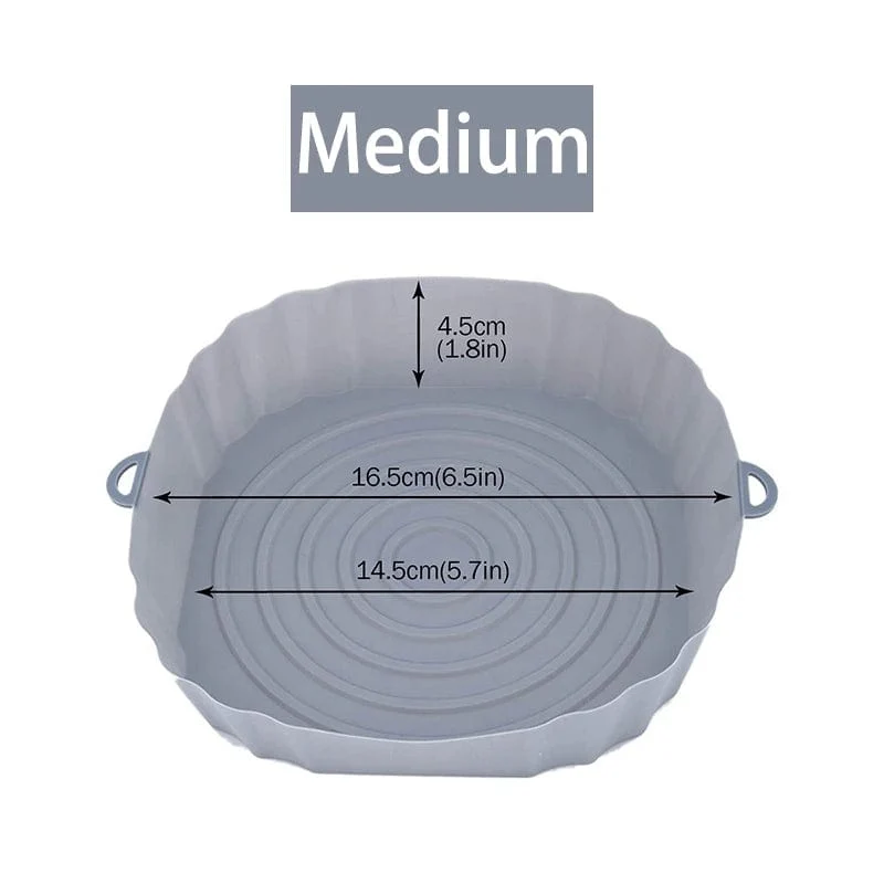 Panier en silicone réutilisable pour friteuse sans huile - Lot de 3 - Eco-Friendly