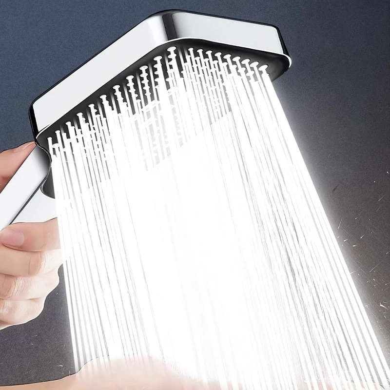 Pommeau de douche carré ajustable, superchargé en ABS, spray thermostatique, économiseur d'eau, accessoire de salle de bains