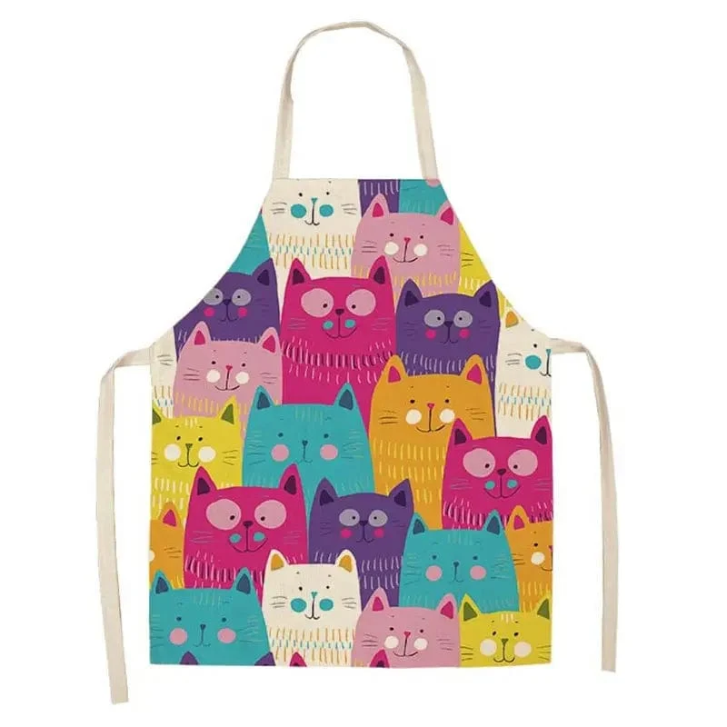 Tablier de Cuisine Chats Colorés et Mignons