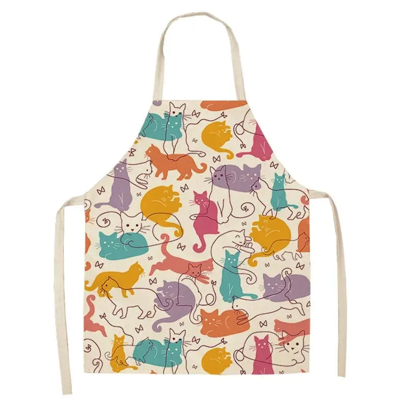 Tablier de cuisine - Dessins de Chats colorés