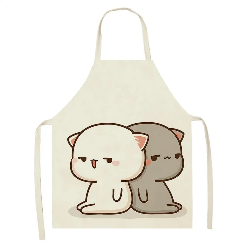 Tablier de Cuisine Kawaï Chats Cartoons Mignons - Taille Adulte
