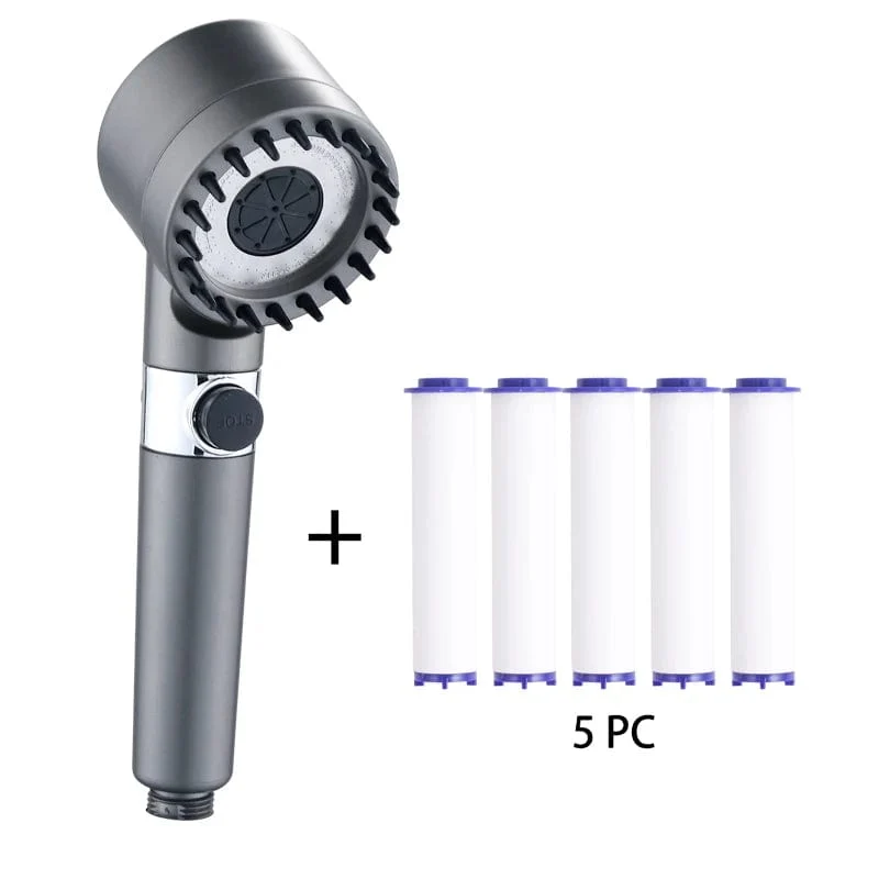 Pommeau de Douche à Haute Pression 3 Modes avec Filtre pour Salle de Bain