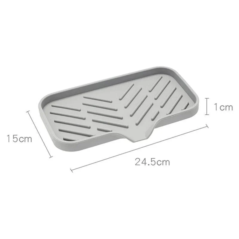 Porte-savon en silicone avec égouttoir et rangement éponge pour évier de cuisine