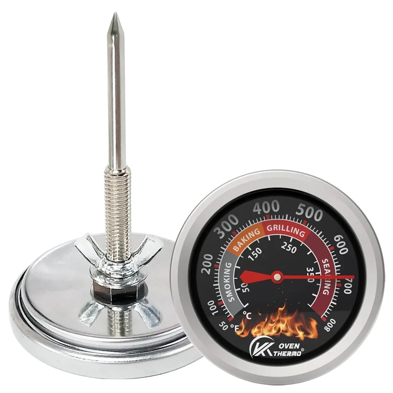 Thermomètre de Gril pour Barbecue en Inox avec Cadran - 400°C - KT THERMO