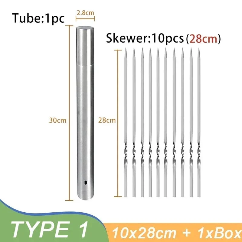 Pics Brochettes Barbecue Inox Réutilisablespour Camping Jardin
