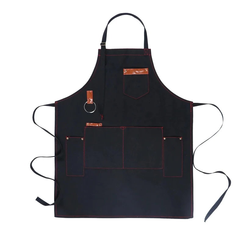Tablier de Cuisine en Toile Homme avec Poches - Tablier de Cuisine Imperméable de Qualité pour Chef