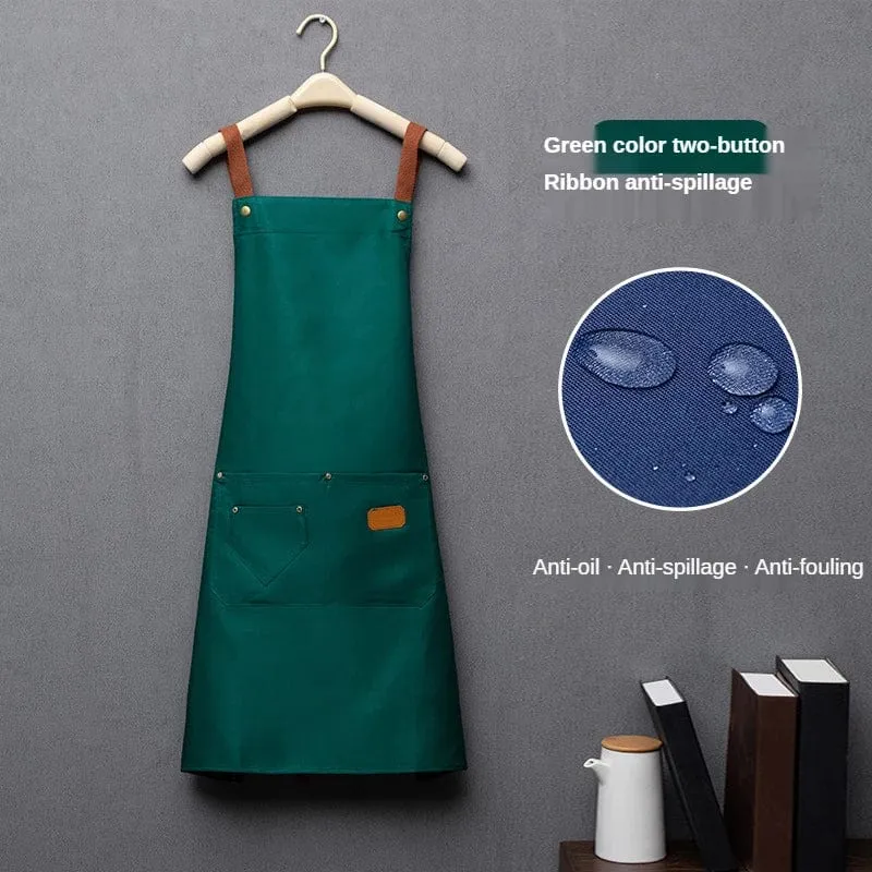 Tablier de cuisine en non-tissé pour homme et femme - Vert