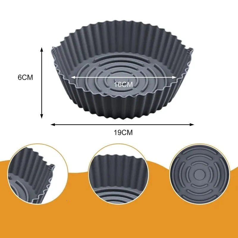 Panier de Cuisson en Silicone pour Air Fryer (16x19x6 cm)