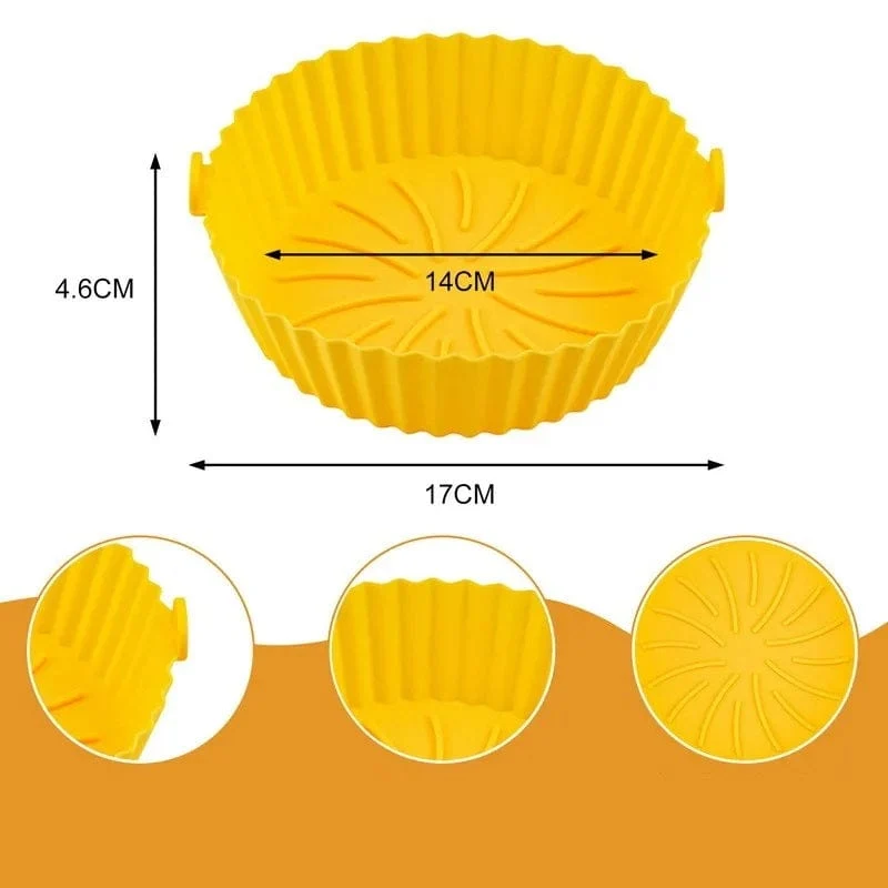 Panier de Cuisson en Silicone pour Friteuse sans Huile (14x17x4,6 cm)