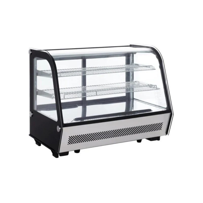 Vitrine à dessert réfrigérée à poser vitre bombée - 160L