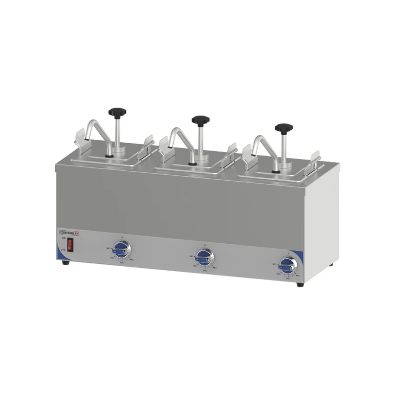 Pompe à sauce chauffante triple