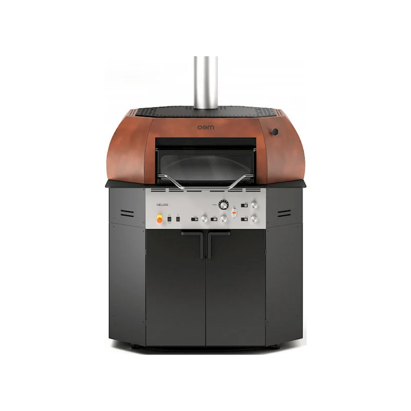 Four à pizza 1 niveau digitale HELIOS 104 - Base de cuisson rotative - 7 pizzas 30cm