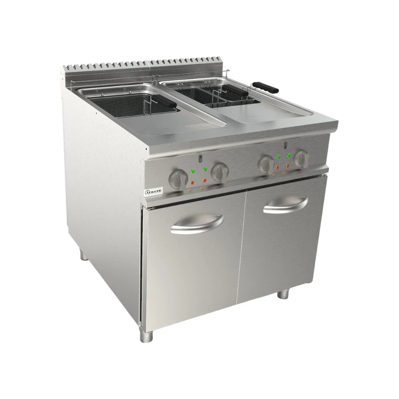 Friteuse électrique sur meuble avec porte