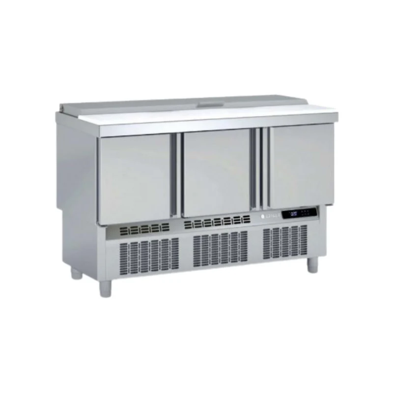 Meuble saladette plan en polyéthylène GN 1/1 réfrigéré positif