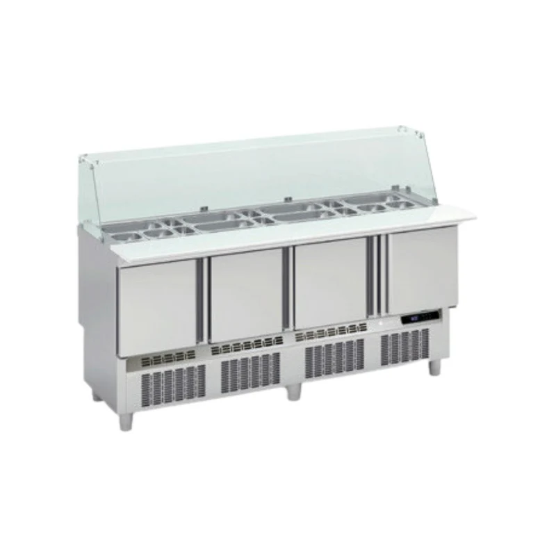Meuble de préparation fast-food GN 1/1 réfrigéré positif