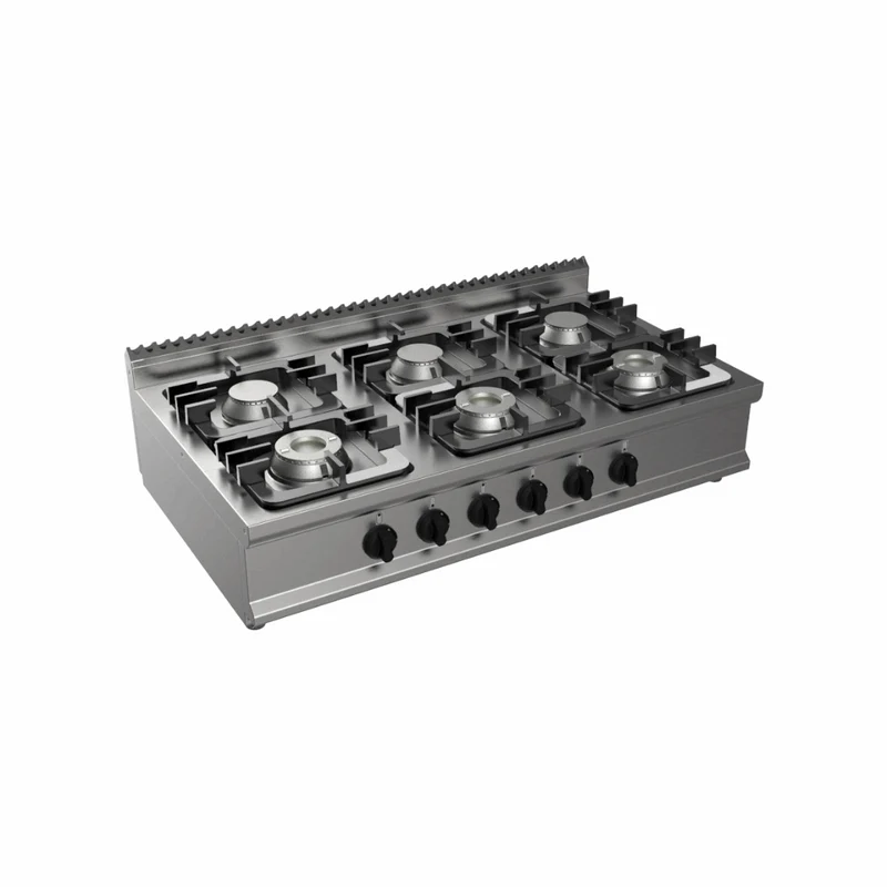 Cuisinière à gaz 6 feux à poser