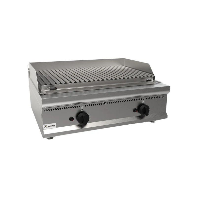 Grillade à pierres volcaniques à poser - 2 grilles