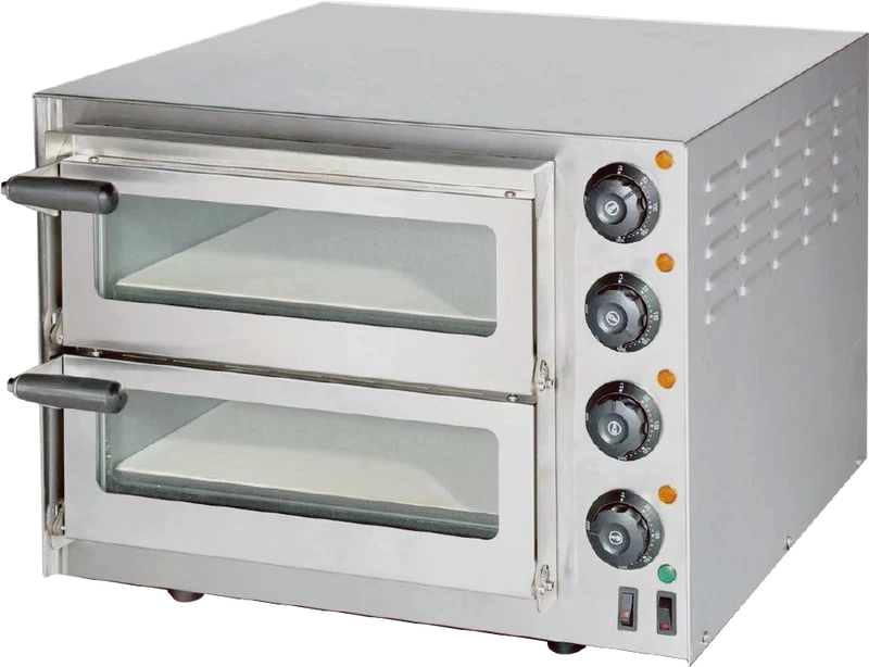 Four à Pizza Électrique Professionnel - Plan de Cuisson en Pierre Réfractaire -02 Niveaux