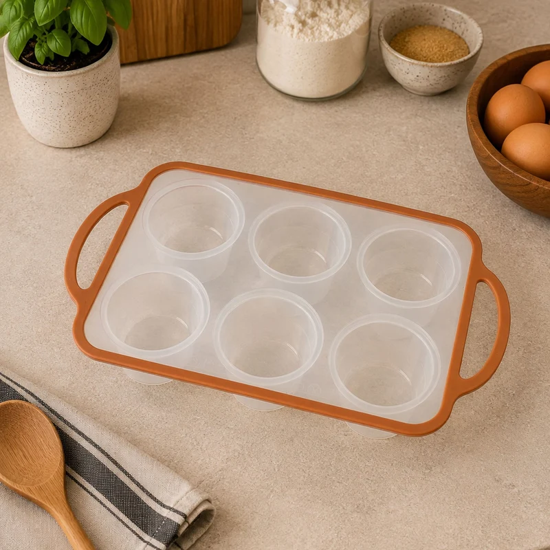 Moule à pâtisserie Mady 6 compartiments ronds silicone acier carbone