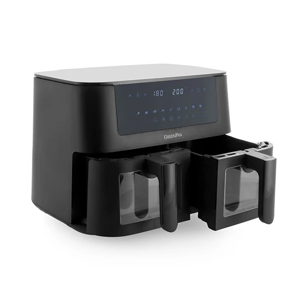 Friteuse à air chaud 2 paniers Dual Zone Bistro 8 L 3000 W Green pan