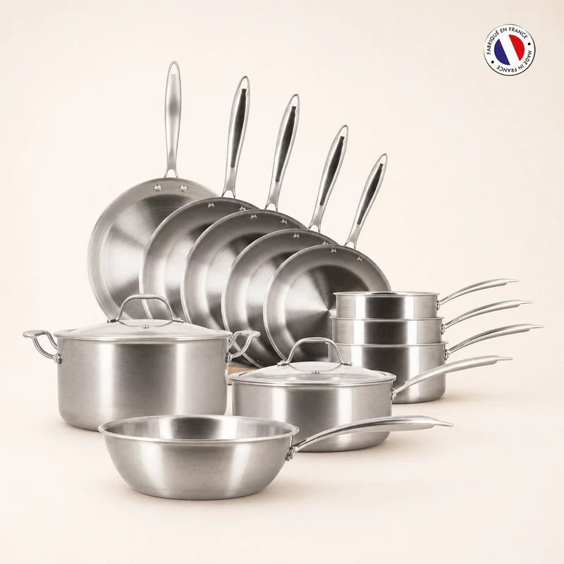 Set de 11 pièces Triply en acier inoxydable triple couche 🇫🇷