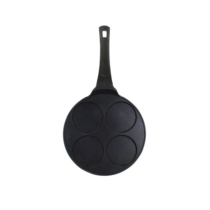 Poêle à pancake 26cm en aluminium 4 trous