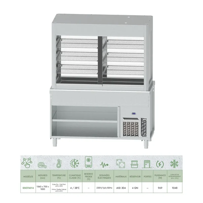 Self Service Vitrine Cuve Froide · Plaque Froide - Infrico