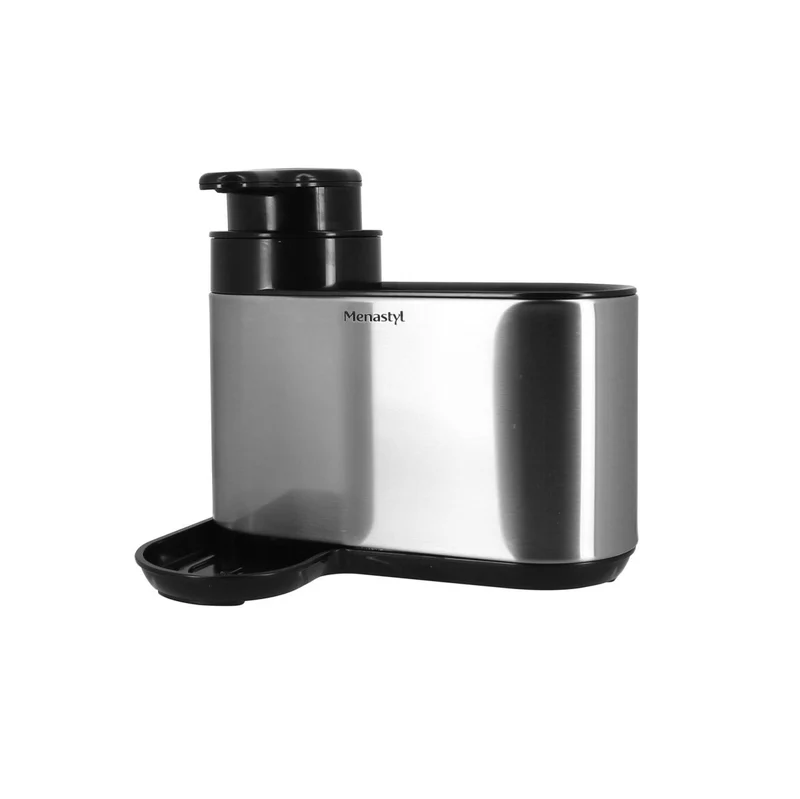 Organisateur d’Évier 2 en 1 Inox & Plastique 16×13×18 cm
