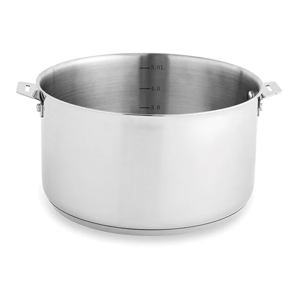 Faitout tout inox Clips’Inox sans manche 24 cm 5,9 L Mathon