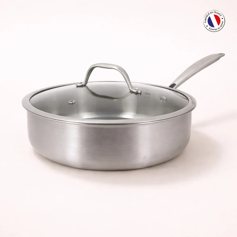 Sauteuse Triply en acier inoxydable triple couche 24 cm 🇫🇷