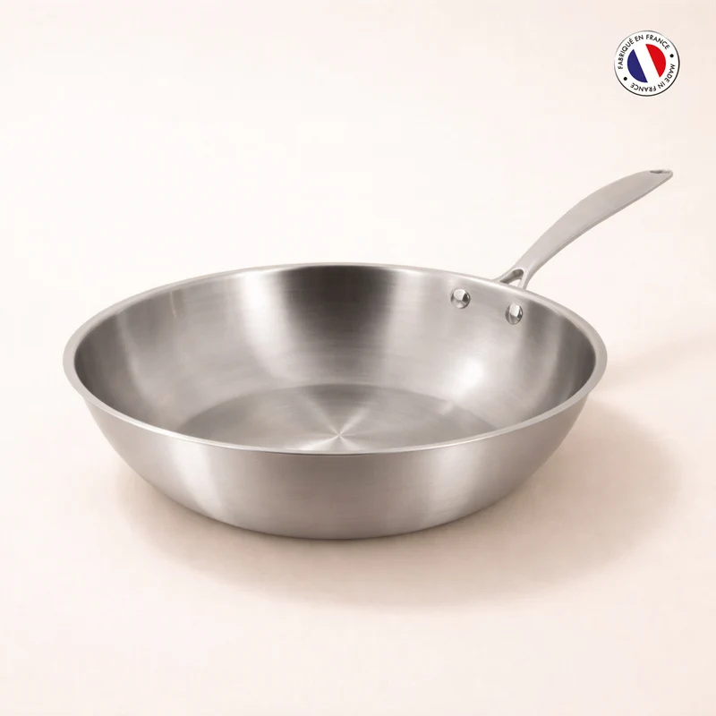 Wok Triply en acier inoxydable triple couche 24 cm 🇫🇷