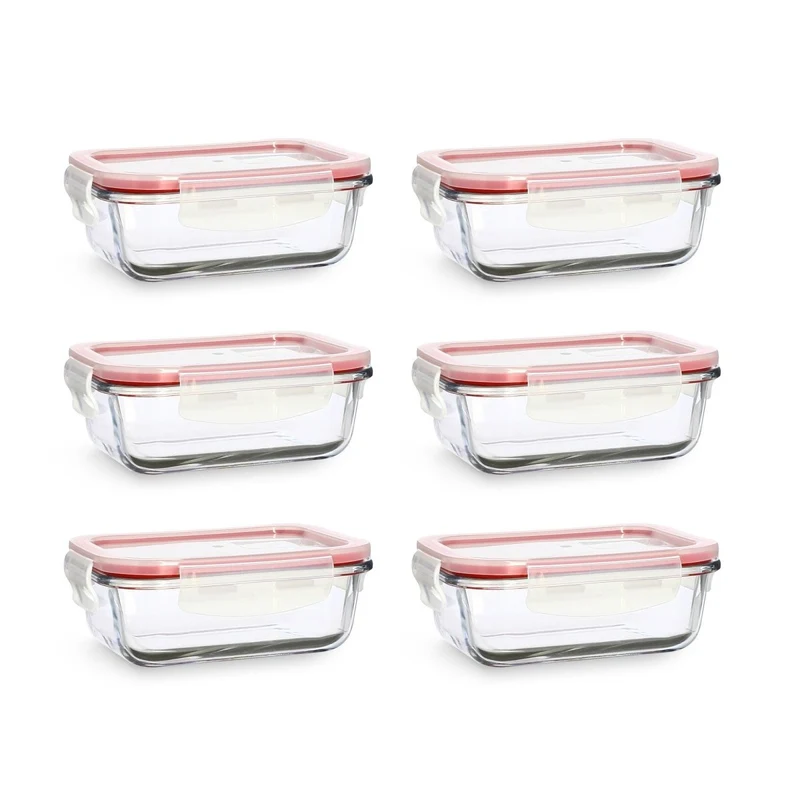 Lot de 6 boîtes hermétiques Clémentine 370ML