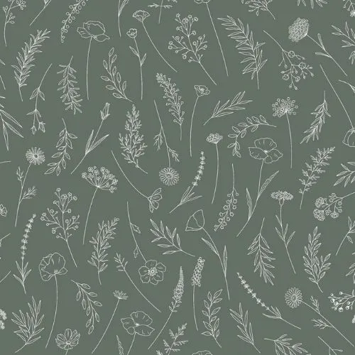 Nappe verte fleurie "Megan"
