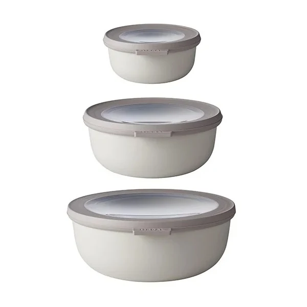 Set de 3 bols Cirqula Nordic white 350ml, 750ml, 1250ml Mepal