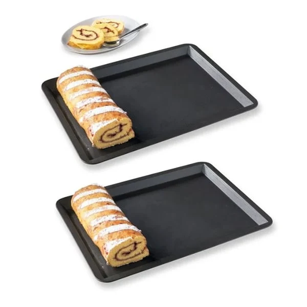 Lot 2 plaques à pâtisserie anti-adhérentes 40 cm Mathon