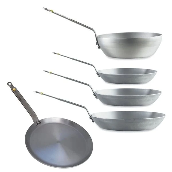 Batterie de cuisine 5 pièces acier Minéral B De Buyer