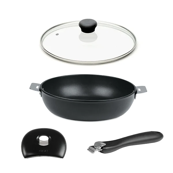 Lot sauteuse Cookway 24cm avec poignée, anse et couvercle Cristel