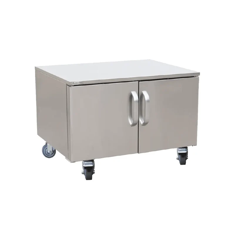 Soubassement Neutre Inox - 02 Portes Battantes - Profondeur 700 mm