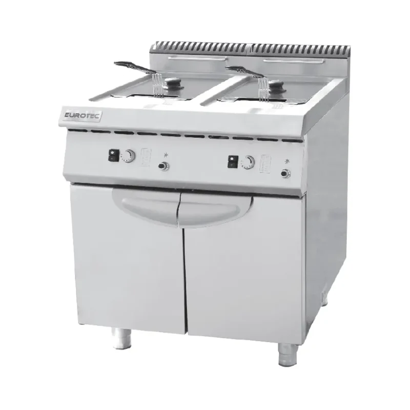 Friteuse Professionnelle Gaz - 2 bacs sur coffre