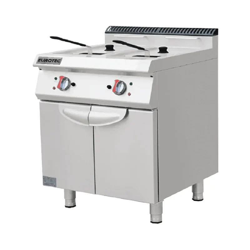 Friteuse électrique professionnelle - 2 bacs sur coffre