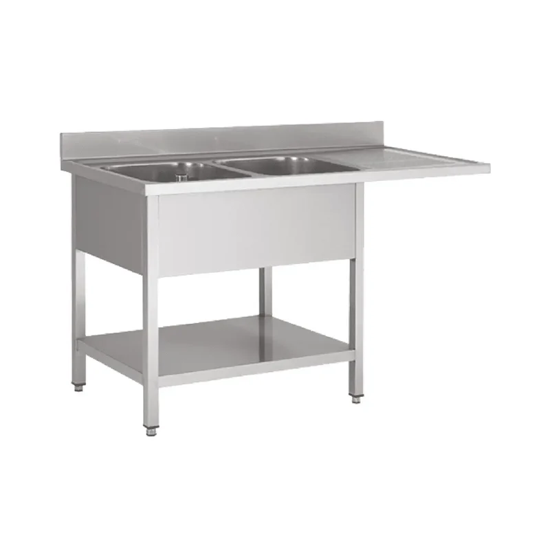 Plonge PLV 2 Éviers Avec Égouttoir à Droite-1800x600x850 mm