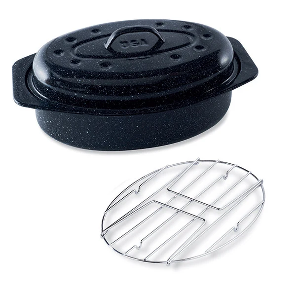 Lot Roaster 2 4 personnes avec grille Graniteware