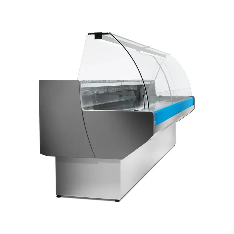 Vitrine réfrigérée ventilée avec réserve vitre bombée 2000x910x1280mm +2/+8°C - PATAGONIA