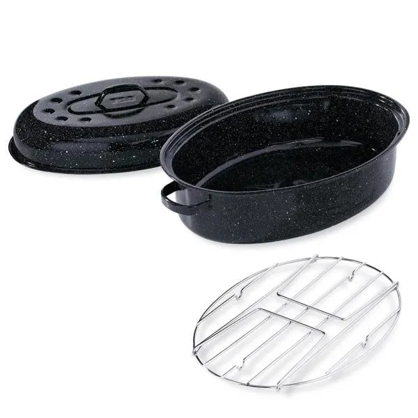 Lot Roaster 4 8 personnes avec grille Graniteware