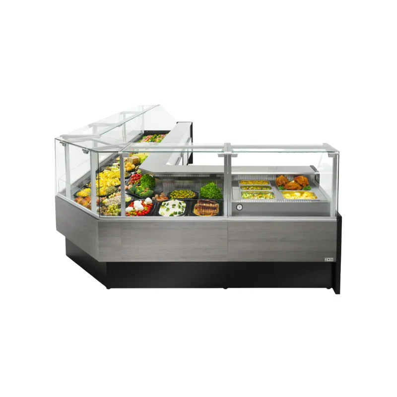 Vitrine réfrigérée ventilée avec réserve 1500x1090x1280mm +2/+8°C - PORTHOS
