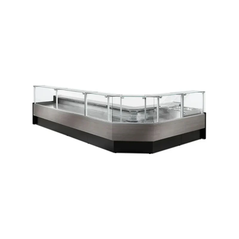 Vitrine réfrigérée ventilée sans réserve 2500x1090x1280mm +2/+8°C - PORTHOS