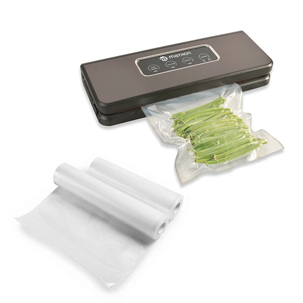 Lot appareil à emballer sous vide inox brossé KCPSV60S et 2 rouleaux de sachets à découper